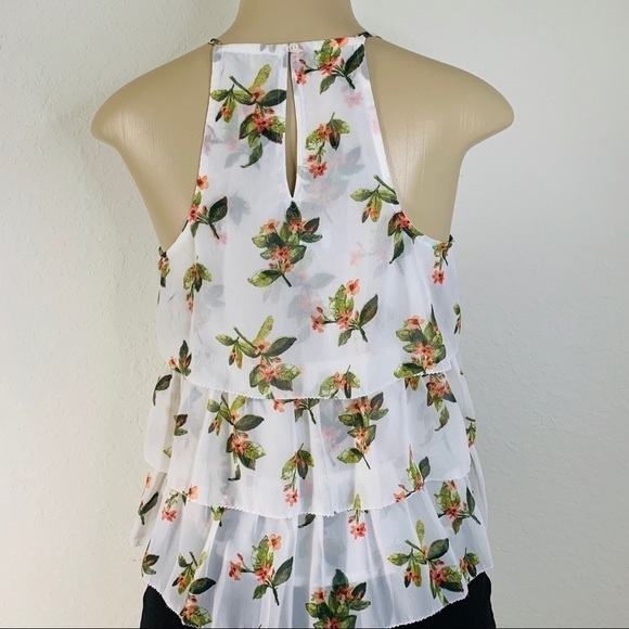 Abercrombie & Fitch Ruffle Floral Muscle Top Sz XS - Picture 5 of 9